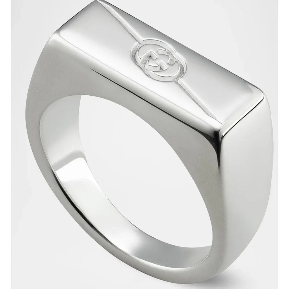 Gucci GG Tag RIng Chevalier, Size G 18 (US 8)